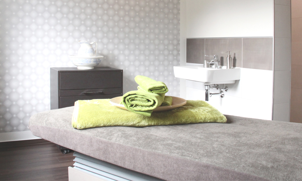 Slider Behandlungsrauzm Handtuch